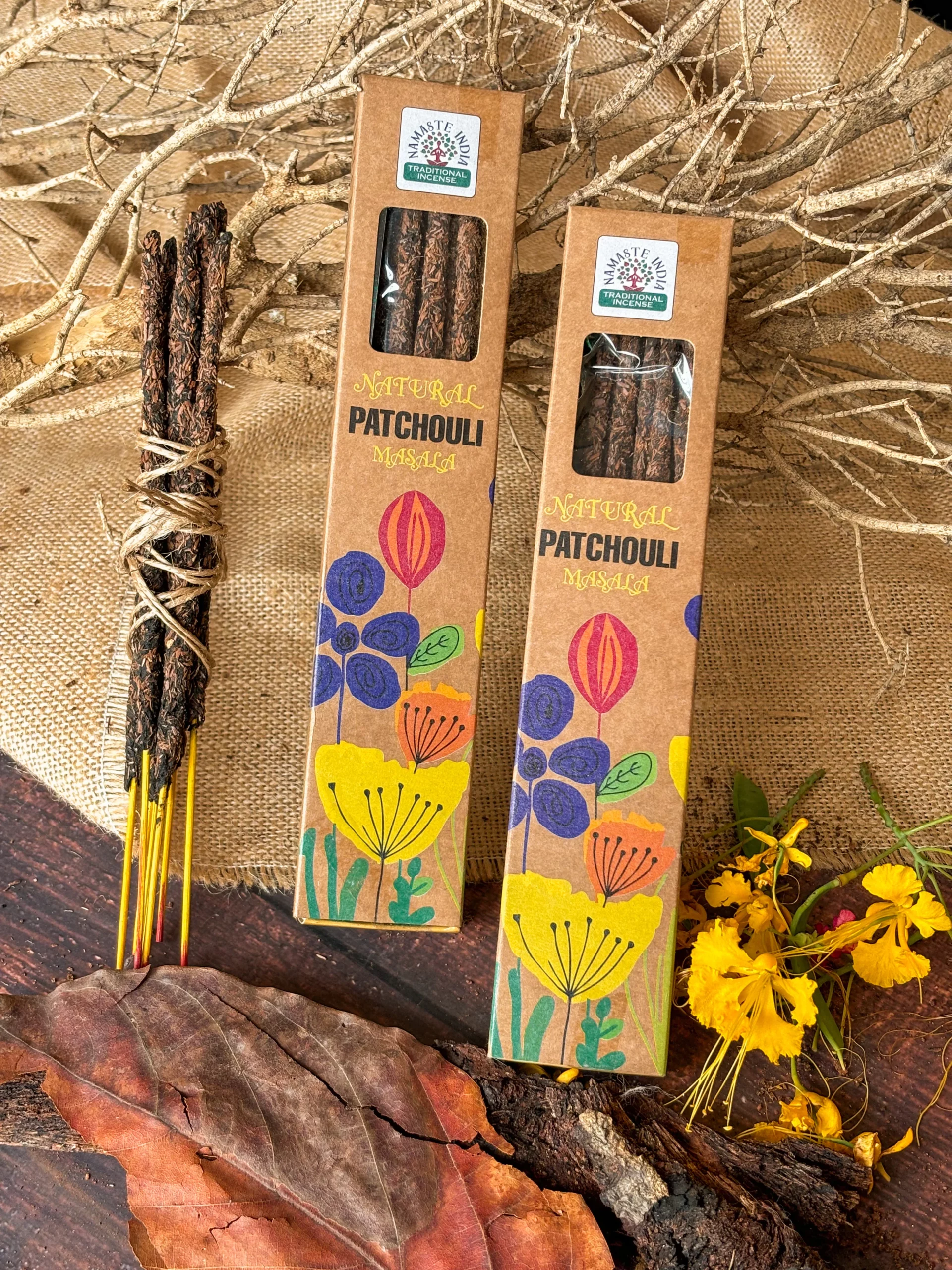Naturalne botaniczne kadzidełka masala Paczula
