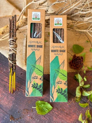 Naturalne botaniczne kadzidełka masala Biała Szałwia