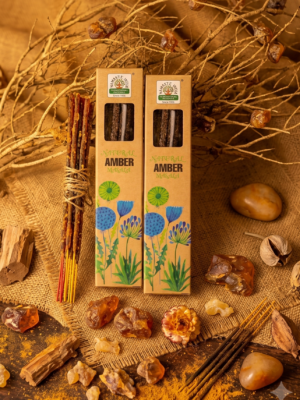 Naturalne botaniczne kadzidełka masala Bursztyn Amber
