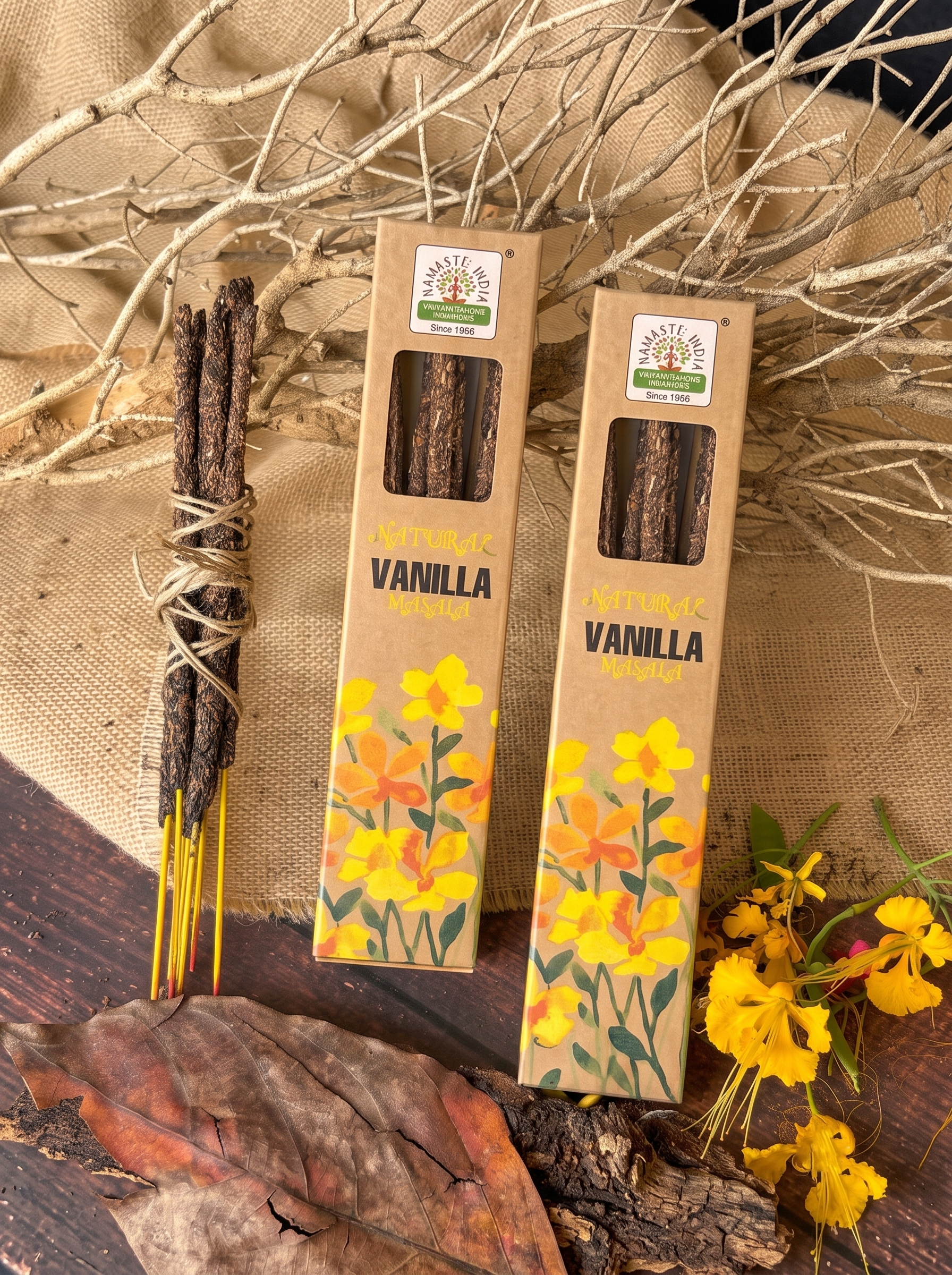 Naturalne botaniczne kadzidełka masala Wanilia